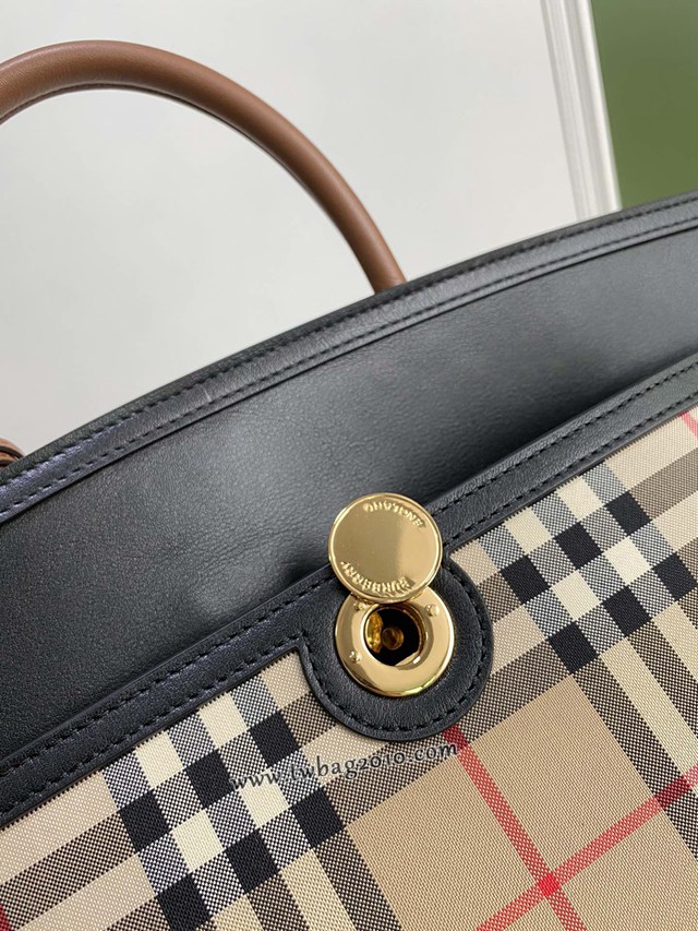 Burberry專門店新款Society賽爾迪手袋 巴寶莉Vintage復古格紋手提女包 yxb1150